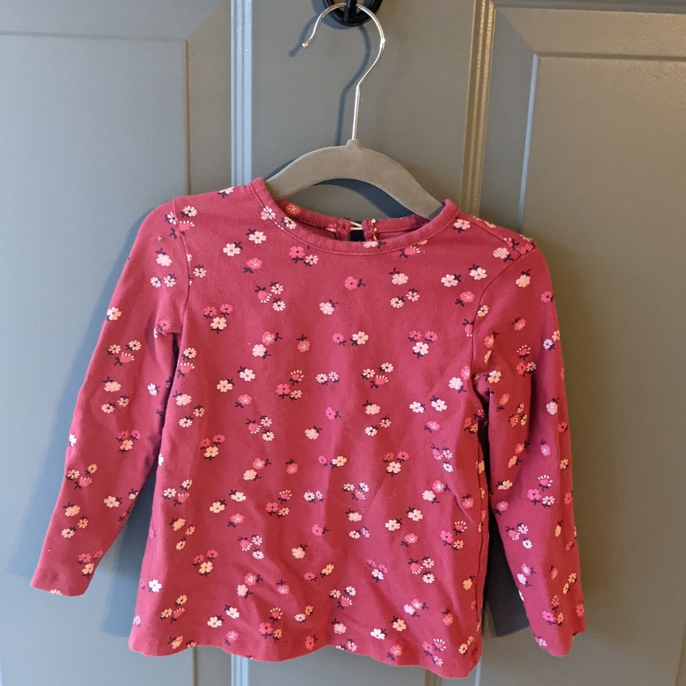 Little Me pink floral top